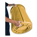 Trash & Waste Bins | Rubbermaid Commercial FG262000YEL 20 gal. Vented Round Plastic Brute Container - Yellow image number 5