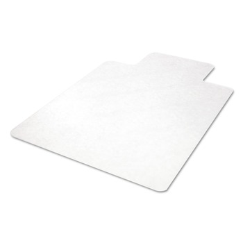 Deflecto CM21232 45 in. x 53 in. EconoMat All Day Use Flat Packed Wide Lipped Chair Mat for Hard Floors - Clear