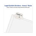 Office Jansan | Avery 12392 11 x 8.5 Preprinted Legal Exhibit S Bottom Tab Dividers - White (25/Pack) image number 4