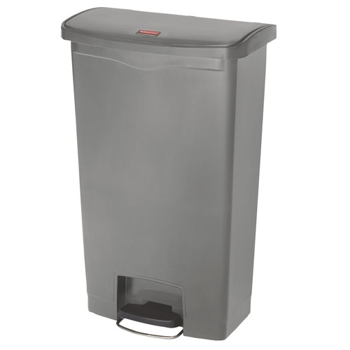 Trash & Waste Bins | Rubbermaid Commercial 1883604 Streamline 18-Gallon Front Step Style Resin Step-On Container - Gray image number 0