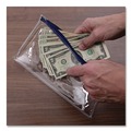 Office Jansan | Universal UNV69025 11 in. x 6 in. Zippered Wallets/Cases - Clear/Blue (2/Pack) image number 2