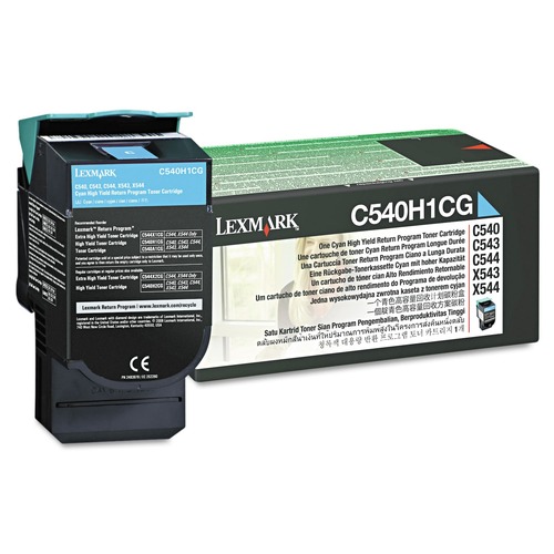 Ink & Toner | Lexmark C540H1CG 2000 Page-Yield Return Program High-Yield Toner - Cyan image number 0