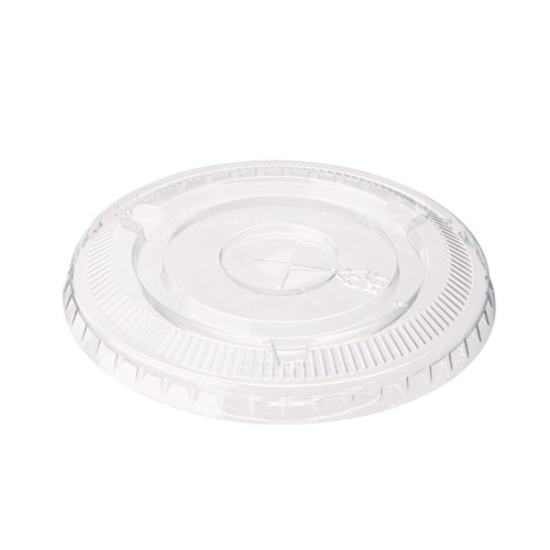 Nothing Over $99 Sale! | Dixie CL912PET Plastic Cold Drink Cup Lids Fits 9 oz. to 12 oz. Cold Cups - Clear (1000/Carton) image number 0