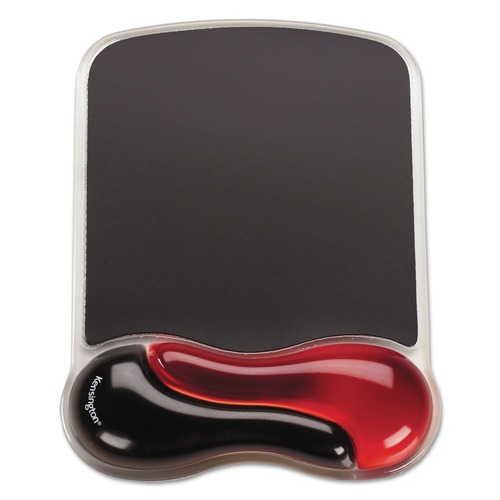 Office Furniture Accessories | Kensington K62402AM 9.37 x 13 Duo Gel Wave Mouse Pad with Wrist Rest - Red image number 0