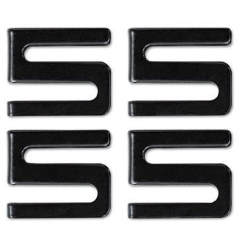 Alera 4/Pack Metal Wire Shelving S Hooks - Black