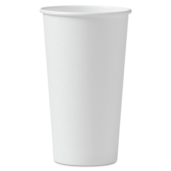 SOLO 20 oz. Single-Sided Poly Paper Hot Cups - White (15 Packs/Carton)