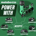Framing Nailers | Metabo HPT NR1890DCAM 18V Lithium-Ion 30 Degree Cordless Paper Tape Framing Nailer Kit (4 Ah) image number 4