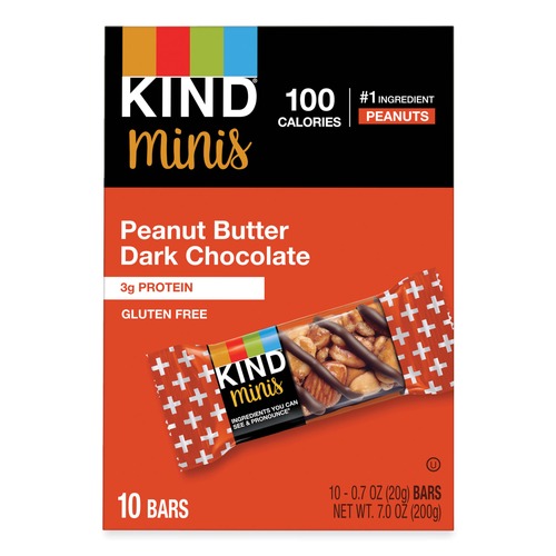 Food Service | KIND 27961 0.7 oz Minis - Peanut Butter Dark Chocolate (10/Pack) image number 0