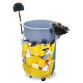 Cleaning Carts | Rubbermaid Commercial FG264200YEL 12-Compartment Brute Caddy Bag - Yellow image number 4