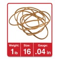 Office Jansan | Universal UNV00116 0.04 in. Gauge Size 16 Rubber Bands - Beige (1900/Pack) image number 2