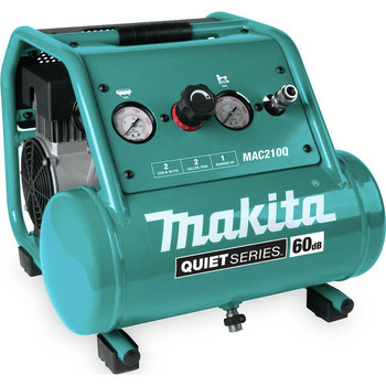 Makita MAC210Q Quiet Series 1 HP 2 Gallon Oil-Free Hand Carry Air Compressor