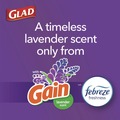 Cleaning & Janitorial Supplies | Glad 78902 ForceFlex 24 in. x 27.38 in. 13 Gallon Kitchen Drawstring Trash Bags - Gain Lavender Scent/White (240/Carton) image number 5