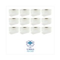 Toilet Paper | Boardwalk SOD410320 3.2 in. x 525 ft. 2 Ply Septic Safe Jumbo Roll Bathroom Tissue - White (12/Carton) image number 2