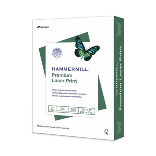 Office Jansan | Hammermill 10460-4 Premium Laser 24 lbs. 8.5 in. x 11 in. Print Paper - 98 Bright White (500/Ream) image number 0