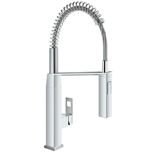 Fixtures | Grohe 31401000 Eurocube Pullout Spray Kitchen Faucet (Chrome) image number 0