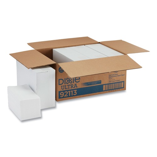 Cleaning & Janitorial Supplies | Georgia-Pacific 92113 13 in. x 17 in. 1/6-Fold Linen Replacement Towels - White (4-Piece/Carton 200-Sheet/Box) image number 0