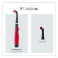 Cleaning & Janitorial Supplies | Rubbermaid 2057486 Reveal Power Scrubber Red/White Nylon Bristles 1.73-in Brush Red Plastic Handle image number 6