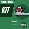 Portable Air Compressors | Metabo HPT EC2610EM 5.5 HP 8 Gallon Oil-Lube Wheelbarrow Air Compressor image number 1