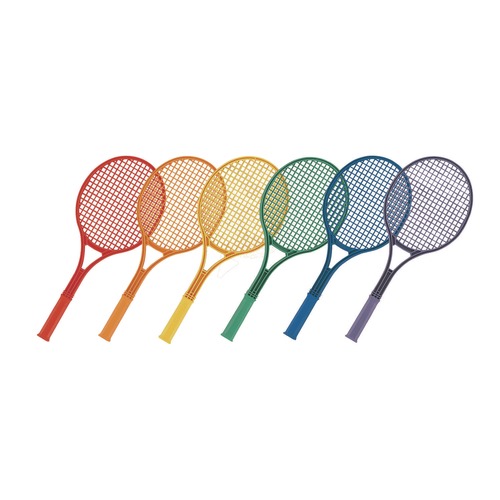 Toys | Champion Sports JTRSET (6) 21 in. Plastic Tennis Racket Set - Assorted Colors (1-Set) image number 0