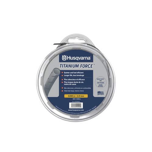 Trimmer Accessories | Husqvarna 639005106 Titanium Force 0.095 in. x 840 ft. Spooled String Trimmer Line image number 0