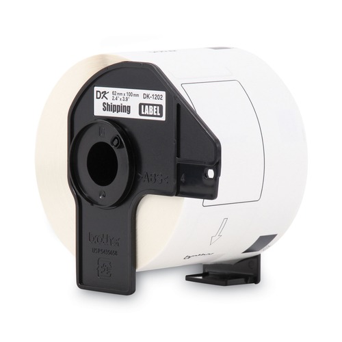 Bulk Savings Pricing 2 | Brother DK1202 2.4 in. x 3.9 in. Die-Cut Shipping Labels - White (1-Roll) image number 0