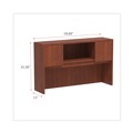  | Alera ALEVA286015MC Valencia Series 58.88 in. x 15 in. x 35.38 in. 4-Compartment Hutch with Doors - Medium Cherry image number 5