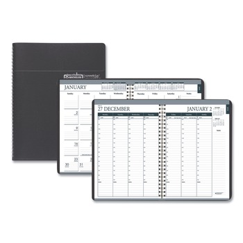 House of Doolittle 8.75 in. x 6.88 in. 12-Month (Jan-Dec 2026) Recycled 7-Day Planner - Black Cover