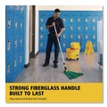 Mops | Rubbermaid Commercial FGH24600GY00 1 in. x 60 in. Fiberglass Gripper Mop Handle - Gray/Yellow image number 1
