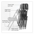 Office Chairs | Iceberg 64037 Rough n Ready 18 in. Seat Height Commercial Folding Chair Supports Up to 350 lb - Charcoal Seat/Back/Charcoal Base (4/Pack) image number 3