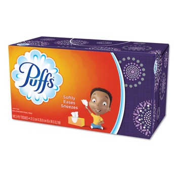 Puffs 87611CT Basic 2-Ply Facial Tissue (24 Boxes/Carton, 180 Sheets/Box)