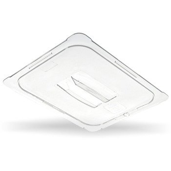 Carlisle 12.88 in. x 20.75 in. x 0.88 in. StorPlus Polycarbonate Plastic Handled Universal Lid - Clear