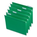 Office Jansan | Universal UNV14117EE 1/5-Cut Tab Deluxe Bright Color Hanging File Folders - Letter Size, Bright Green (25/Box) image number 1