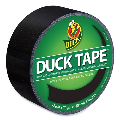 Packing Tapes | Duck 1265013 1.88 in. x 20 yards 3 in. Core Colored Duct Tape - Black (1-Roll) image number 0