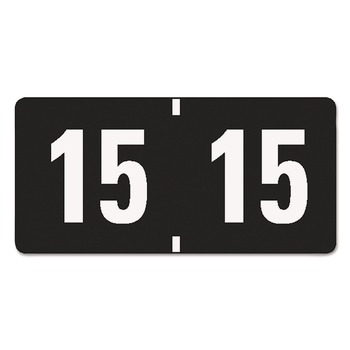 Smead 0.75 in. x 1.5 in. "20-in Yearly End Tab File Folder Labels - Black (500/Roll)