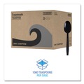 Cutlery | Boardwalk BWKTSHWPPBIW Heavyweight Wrapped Polypropylene Teapoons - Black (1000/Carton) image number 3