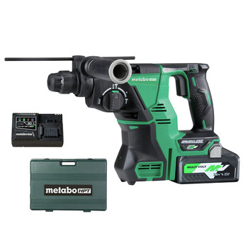 Metabo HPT DH36DPAM MultiVolt 36V Brushless Lithium-Ion 1-1/8 in. Cordless SDS Plus Rotary Hammer Kit with 2 Batteries (4 Ah)