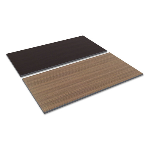 Office Desks & Workstations | Alera ALETT6030EW Reversible 59-3/8 in. x 29-1/2 in. Rectangular Laminate Table Top - Espresso/Walnut image number 0