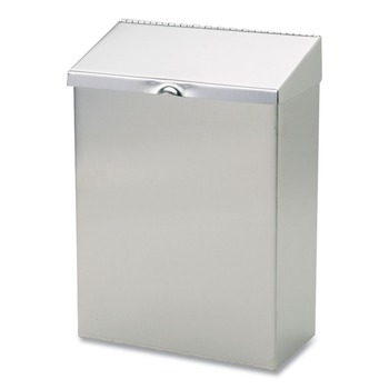 PRODUCTS | HOSPECO ND-1E Wall Mount Sanitary Napkin Receptacle, 8 X 4 X 11, Stainless Steel