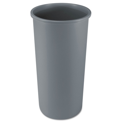 Trash & Waste Bins | Rubbermaid Commercial FG354600GRAY 22 Gallon Round Plastic Untouchable Waste Container - Gray image number 0