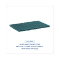 Sponges & Scrubbers | Boardwalk 86LGI 6 in. x 9 in. Heavy-Duty Scour Pad - Green (15/Carton) image number 8