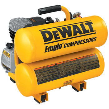 Factory Reconditioned Dewalt 1.1 HP 4 Gallon Oil-Lube Hand Carry Twin Stack Air Compressor
