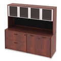  | Alera ALEVA287215MC Valencia Series 70.63 in. x 15 in. x 35.38 in. Hutch with Doors - Medium Cherry image number 6