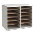 Office Jansan | Safco 9420GR 19.63 in. x 11.88 in. x 16.13 in. 12-Compartment Fiberboard Literature Sorter - Gray image number 2