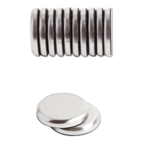 Office & Office Supplies | U Brands 2911U00-12 1.25 in. Diameter Circle High Energy Magnets - Silver (12/Pack) image number 0