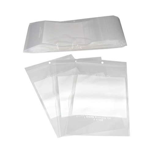 C-Line 47258 5 in. x 8 in. 2 mil Write-On Poly Bags - Clear (1000/Carton) image number 0