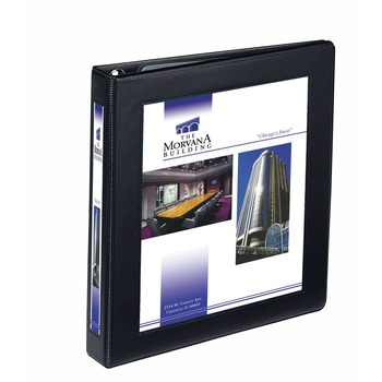 Avery 11 in. x 8.5 in. 1 in. Capacity 3 Rings Framed View Heavy-Duty Binders - Black (12/Carton)