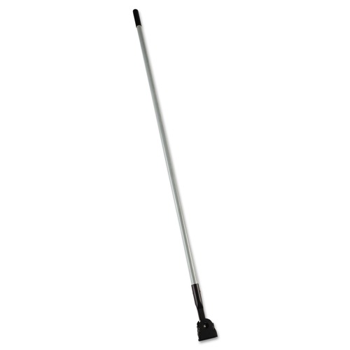 Mops | Rubbermaid Commercial FGM146000000 Snap-On Fiberglass 60 in. Dust Mop Handle - Gray/Black image number 0