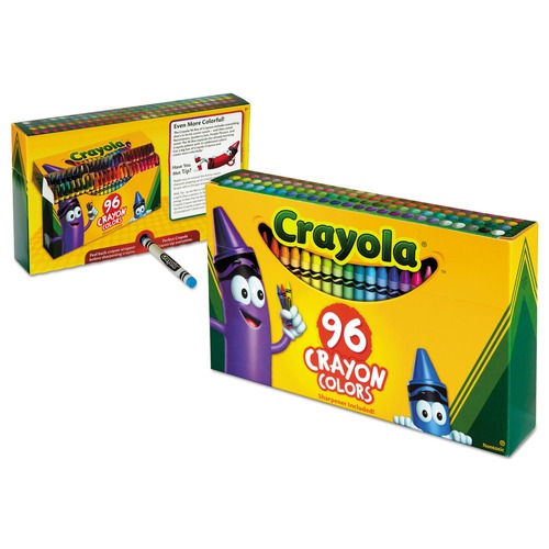 Crayola Classic Color Crayons in Flip-Top Pack with Sharpener (96/Box)