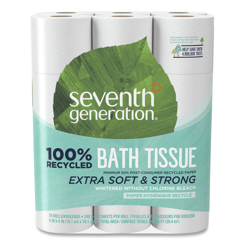 Office Jansan | Seventh Generation SEV 13738CT 2-Ply 100 Percent Recycled Septic Safe Bathroom Tissue - White (2/Carton) image number 0