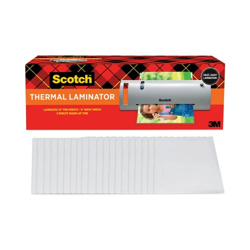 Office Jansan | Scotch TL902VP Thermal Laminator Value Pack, 9 in. Width with 20 Letter Size Pouches image number 0
